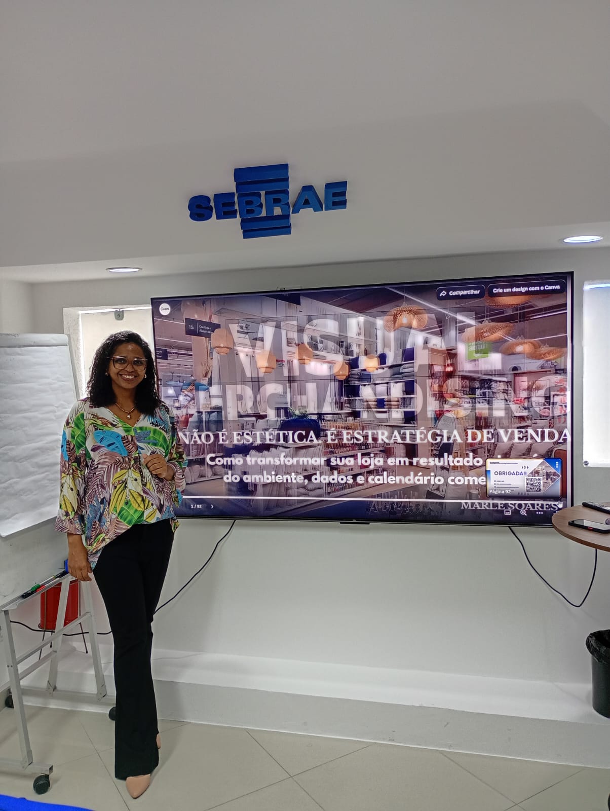 Marle Soares na palestra do Sebrae