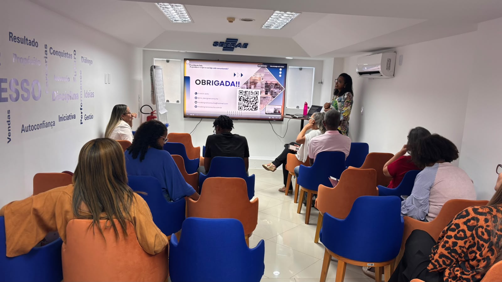 Palestra em andamento no Sebrae